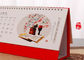 12 Pages Calendar Printing Services With Emboss Hot Stamping / Year Desk Calendar