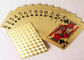 CE Personalized Poker Cards , Custom Embossed 24k 999.9 Gold Foil Plated Plastic Playing Cards