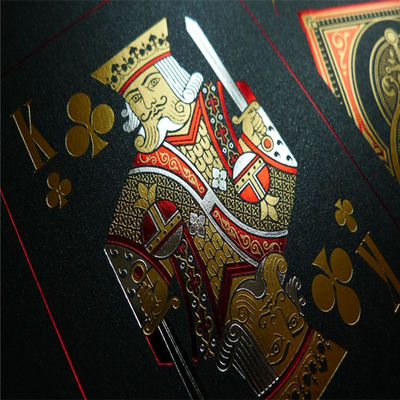 0.32mm Material Black Poker Cardistry Playing Cards Plastic Foil German Paper Playing Cards